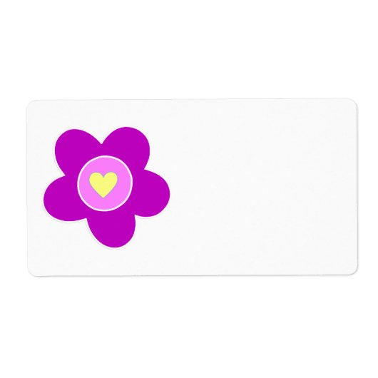 花のおもしろい ラベル (正面)