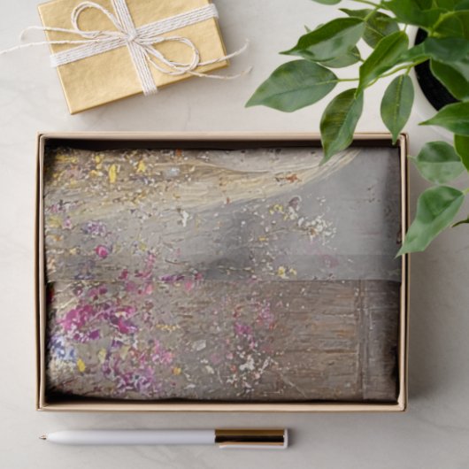 花のお洒落デコップホワイトホースのフィールド 薄葉紙 (ギフト)