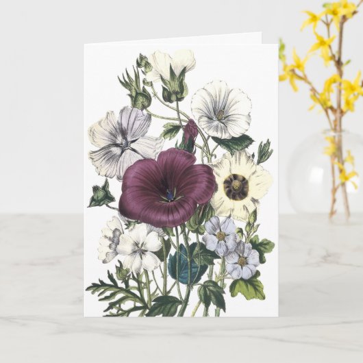 花のお祝いカード カード (黄色い花)