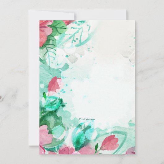 花のお祝い 招待状 (裏面)