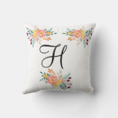 花のかわいいキツネは一緒に私の好みです クッション (裏面)