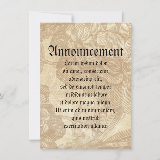 花のくも 案内状 (正面)