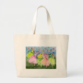 花のくるみ割りのダンス ラージトートバッグ (正面)