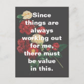 花のことはいつも私のためにうまくいっている ポストカード (正面)