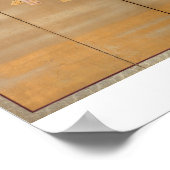 「花のさくらんぼと秋の紅葉と詩スリップまたは滑ること」 ポスター (角)