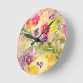 「花のしぶき」の時計 ラウンド壁時計 (傾斜)