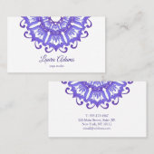 花のすみれ色の曼荼羅。 テキスト 名刺 (正面/裏面)