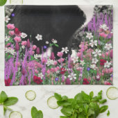 花のそばかすII -タキシードの子猫猫 キッチンタオル (折り畳み)