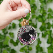 花のそばかすII -タキシードの子猫猫 キーホルダー (手)