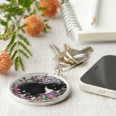 花のそばかすII -タキシードの子猫猫 キーホルダー (側面)