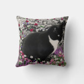 花のそばかすII -タキシードの子猫猫 クッション (裏面)