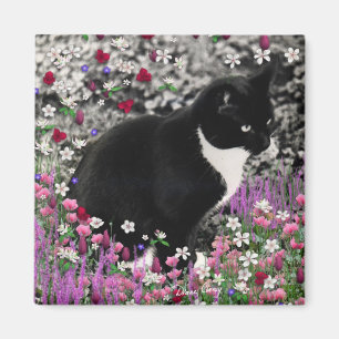 花のそばかすII -タキシードの子猫猫 マグネット
