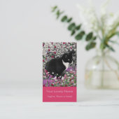 花のそばかすII -タキシードの子猫猫 名刺 (スタンド正面)