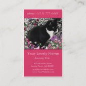 花のそばかすII -タキシードの子猫猫 名刺 (裏面)