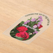 花のためにあなた – お祝いカード アクリル招待状 (レイダウン)
