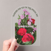 花のためにあなた – お祝いカード アクリル招待状 (インサイチュ (ポータブル))