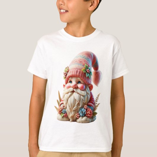 花のついた小人 Tシャツ (正面)