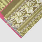 花のついた花瓶の十字縫い模様 薄葉紙 (詳細)