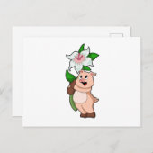 花のついた豚 ポストカード (正面/裏面)