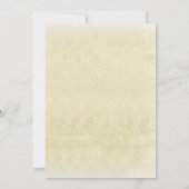 花のついた鹿の角　ボヘミアンスタイルのウェディング 招待状 (裏面)