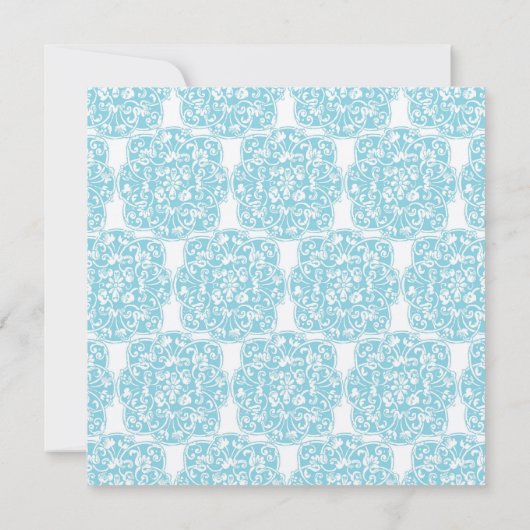 花のつる植物の円形浮彫りの招待状 招待状 (裏面)