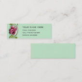 花のつる植物の細いプロフィールカード スキニー名刺 (正面/裏面)