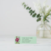花のつる植物の細いプロフィールカード スキニー名刺 (スタンド正面)
