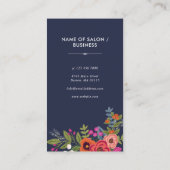 花のはさみ-濃紺の美容師 名刺 (裏面)