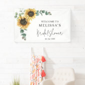 花のひまわりユーカリの花嫁のシャワー 横断幕 (インサイチュ)