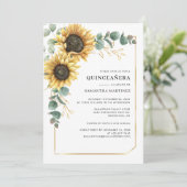 花のひまわり キンプレ 15歳の誕生日パーティー 招待状 (スタンド正面)