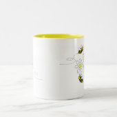 花のぶんぶん言う音 ツートーンマグカップ (中央)