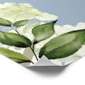 花のほこりブルーエンゲージメントパーティーウェルカムサイン ポスター (角)