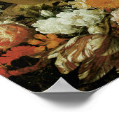 花のまわりにのクラシカル胸 ポスター (角)