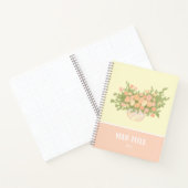 花のむらさき黄色いノート ノートブック (内部)