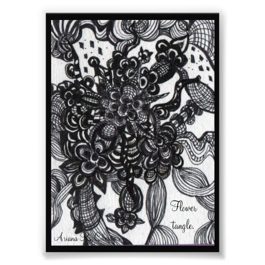 花のもつれ フォトプリント            (正面)