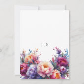 花のようなカラフルな夏 招待状 (裏面)