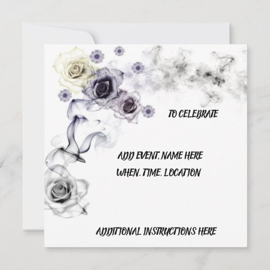 花のようなスモーキネス：鮮やかな色彩に秘められた繊細な美しさ 招待状 (裏面)