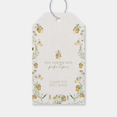 花のようなパーフェクトな梨のブライダルシャワー ギフトタグ (裏面)