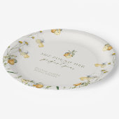 花のようなパーフェクトな梨のブライダルシャワー ペーパープレート (アングル)