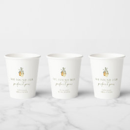 花のようなパーフェクトな梨のブライダルシャワー 紙コップ