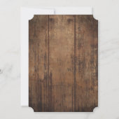 花のようなラスティックな卒業パーティーのチケット 招待状 (裏面)