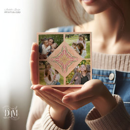 花のような優しい ピンクの キラキラした美しい 最高のママ シーズンカード