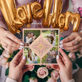 花のような優しい ピンクの キラキラした美しい 最高のママ シーズンカード