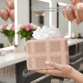 花のような優しい ピンクの キラキラした美しい 最高のママ ラッピングペーパー