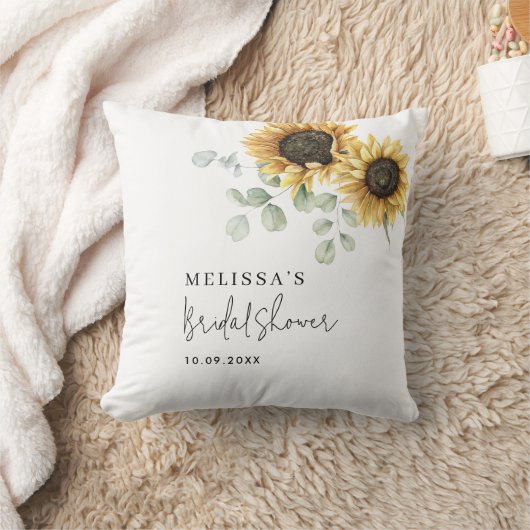 花のような太陽の花ユーカリのウェディングシャワー クッション (ブランケット)