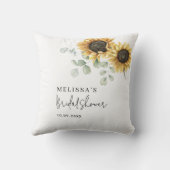 花のような太陽の花ユーカリのウェディングシャワー クッション (裏面)