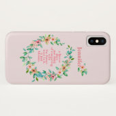花のような存在に Flower Quoteトロピカルフラワー リース Case-Mate iPhoneケース (裏面(横))