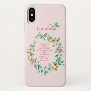 花のような存在に Flower Quoteトロピカルフラワー リース iPhone X ケース