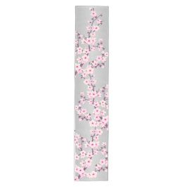 花のような桜のピンクグレー ミディアムテーブルランナー