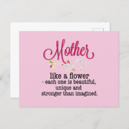 花のような母一人ひとりが美しい ポストカード